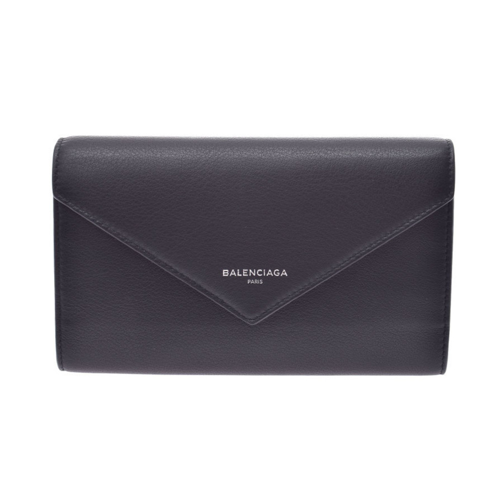 Balenciaga Paper Money Zip Around Black Calfskin Long Wallet